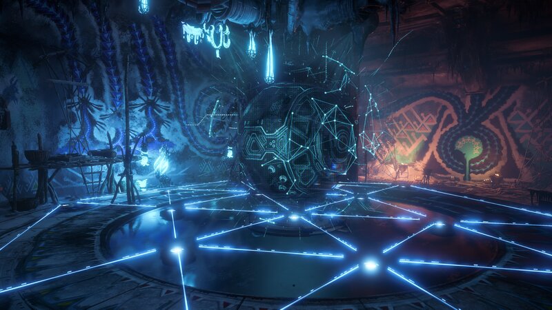 Glowing Sphere in Temple