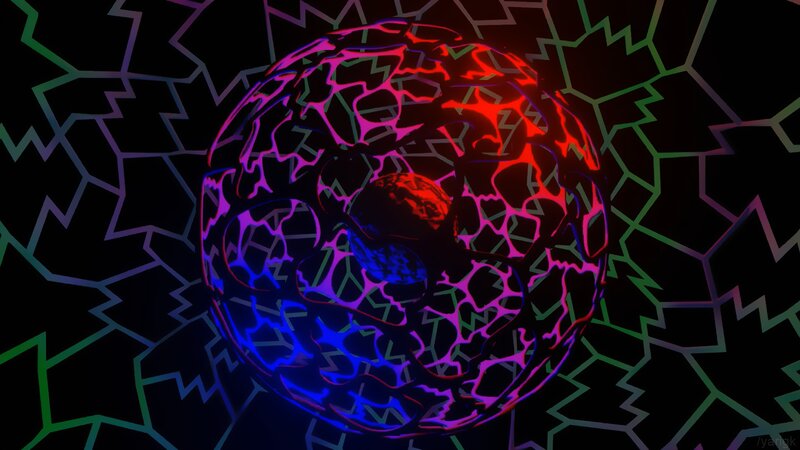 Glowing Sphere with Cracks