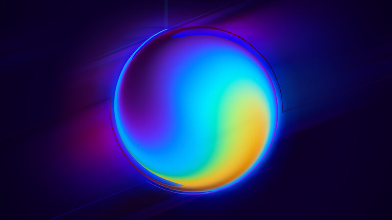 Glowing Sphere with Rainbow Gradient