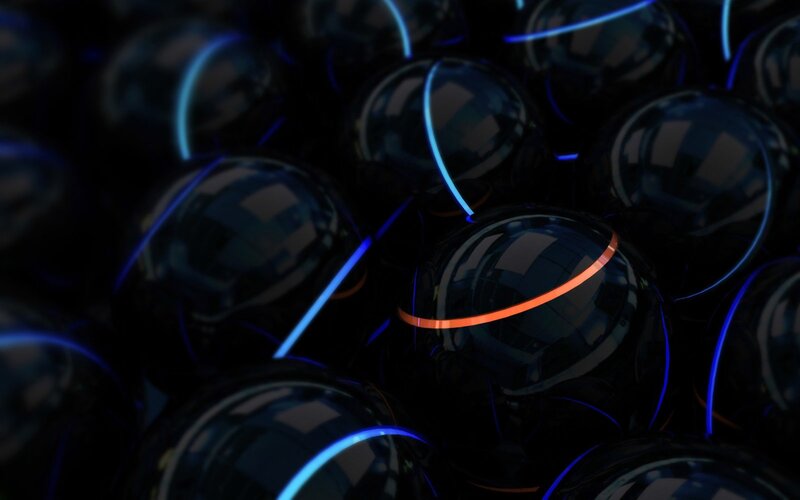 glowing spheres abstract background