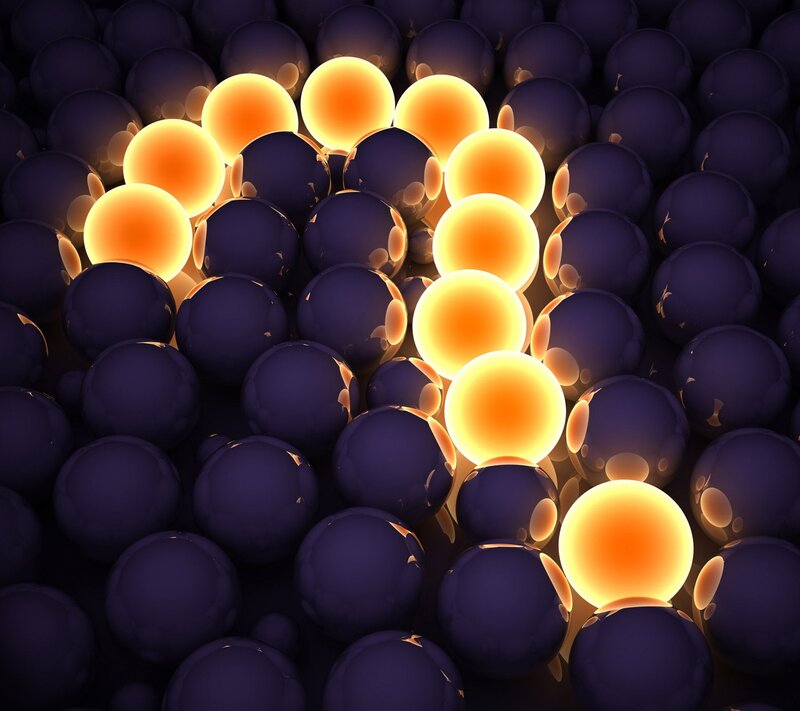 Glowing Spheres in Dark — Purple