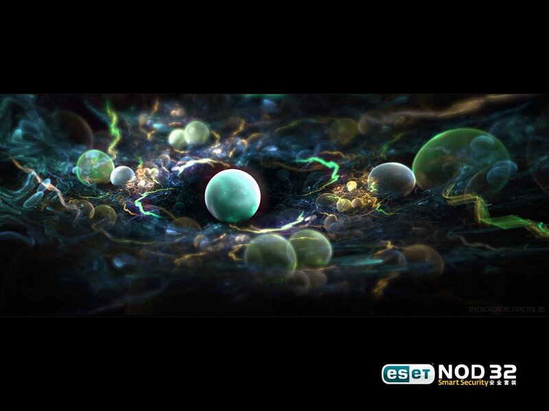 Glowing Spheres in Dark Space — Green