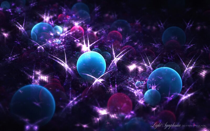 Glowing Spheres in Space — Blue