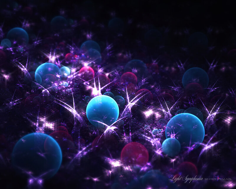 Glowing Spheres in Space — Purple, Cosmic