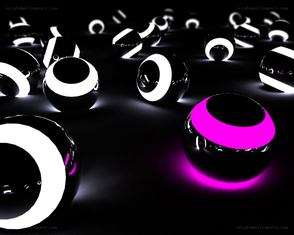 glowing spheres on dark surface