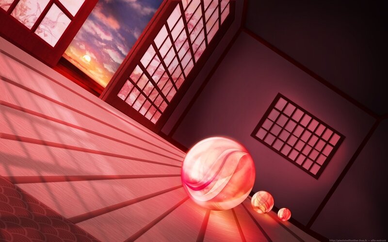 Glowing Spheres on Floor