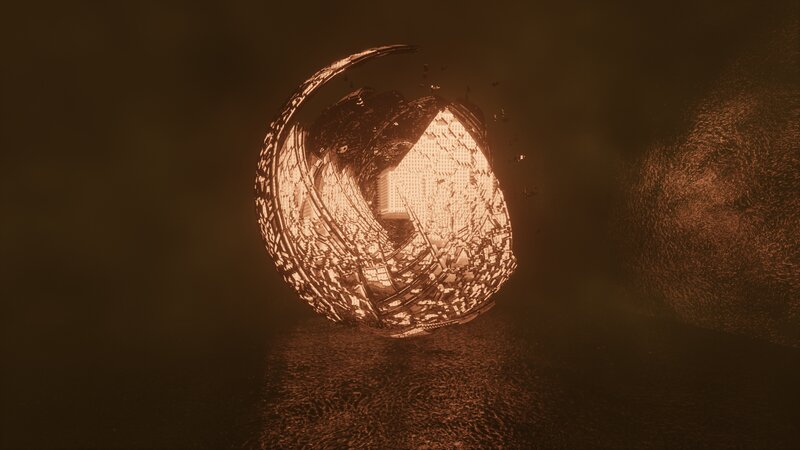 Glowing Spherical Structure