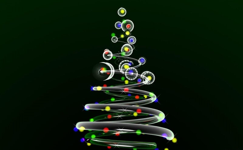 glowing spiral christmas tree