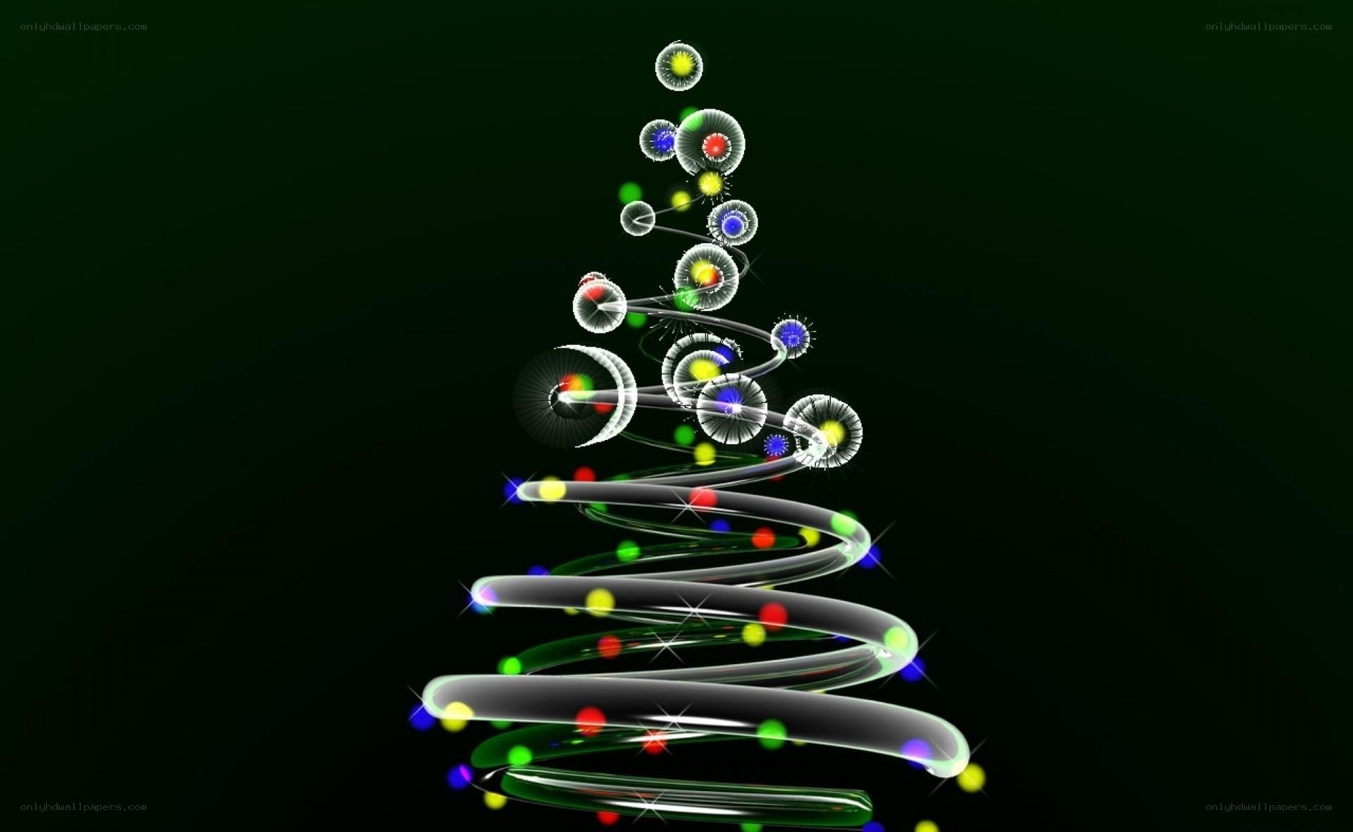 glowing spiral christmas tree