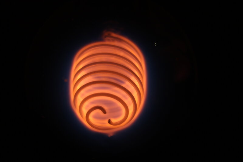 Glowing Spiral Filament