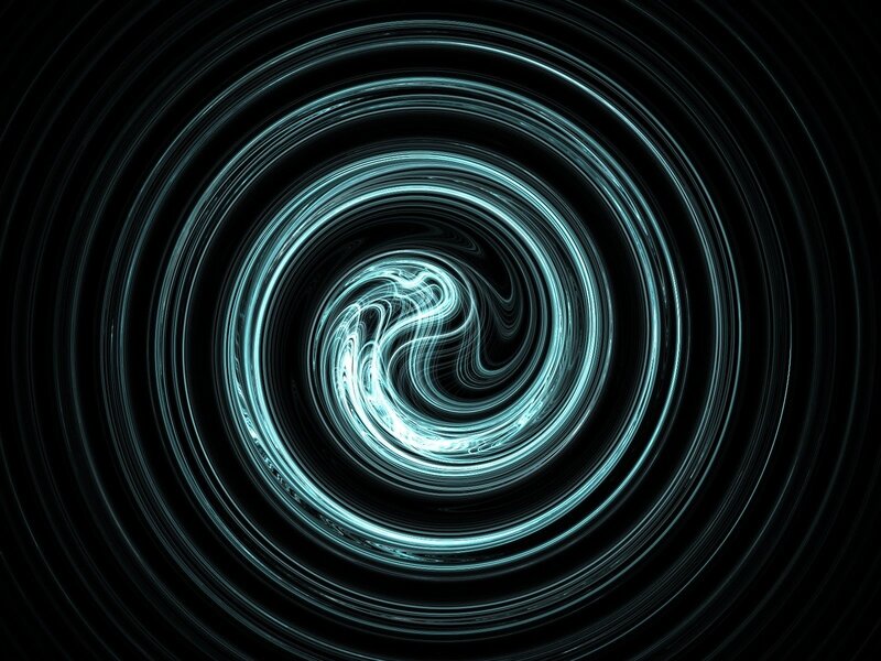 glowing spiral light pattern
