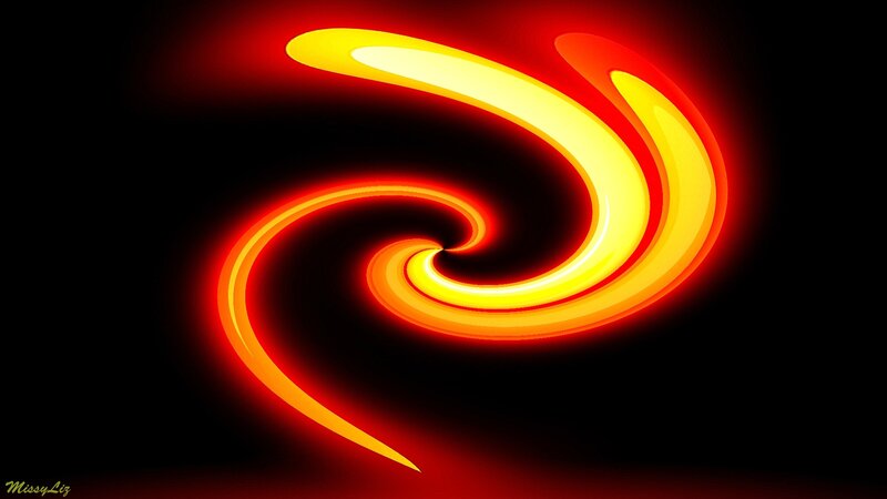 Glowing Spiral Lines
