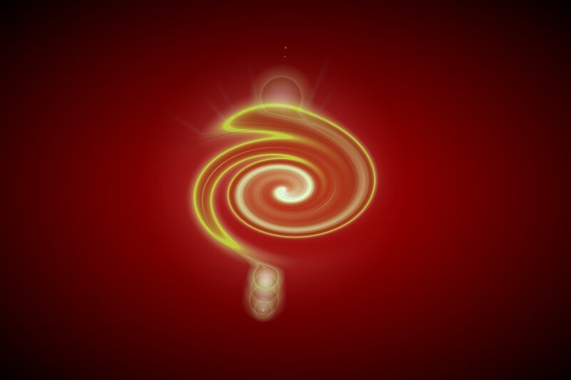 glowing spiral symbol