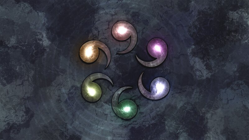 Glowing Spiral Symbols