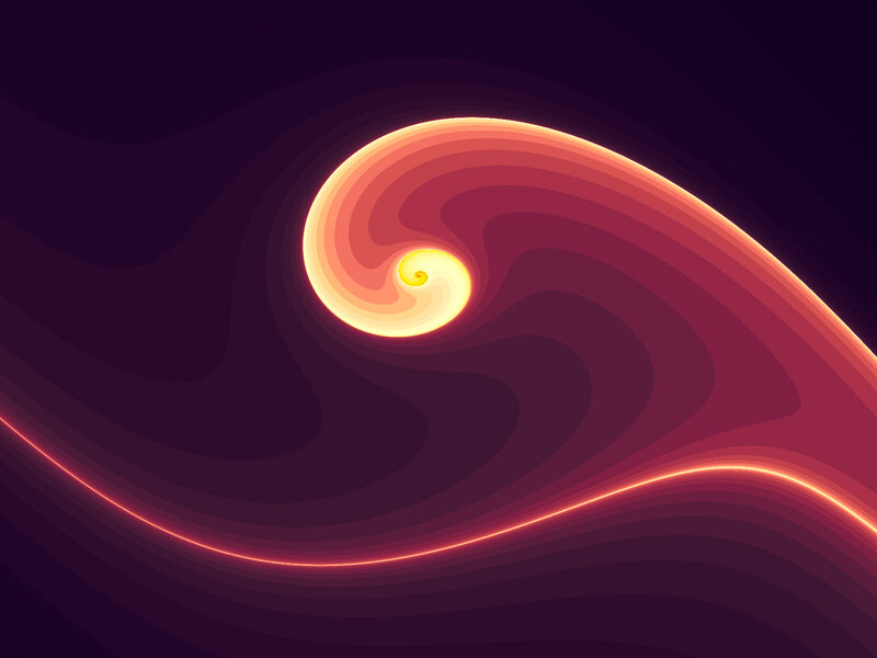 glowing spiral wave
