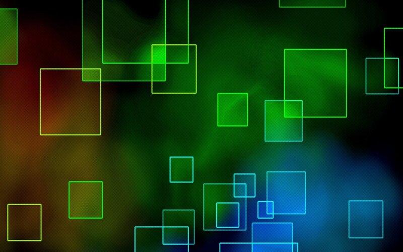 Glowing Squares on Gradient