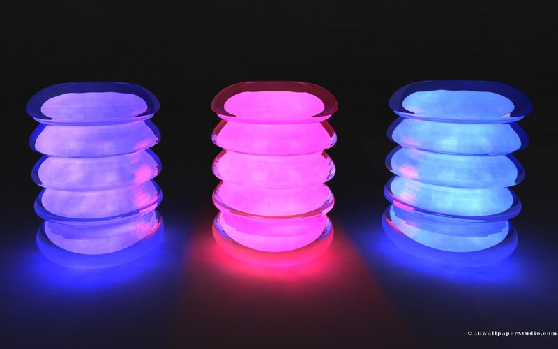 Glowing Stacked Rings