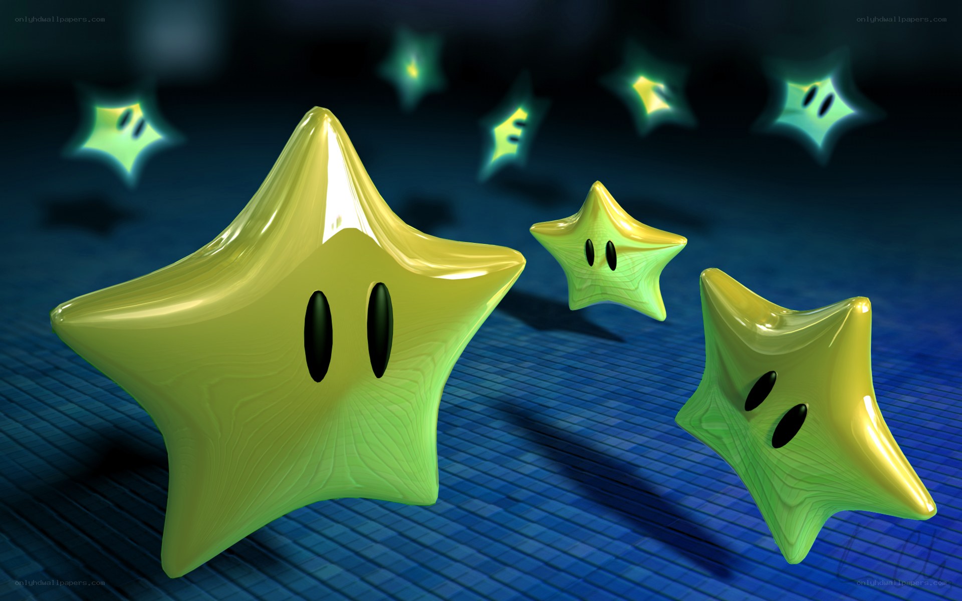 glowing star characters