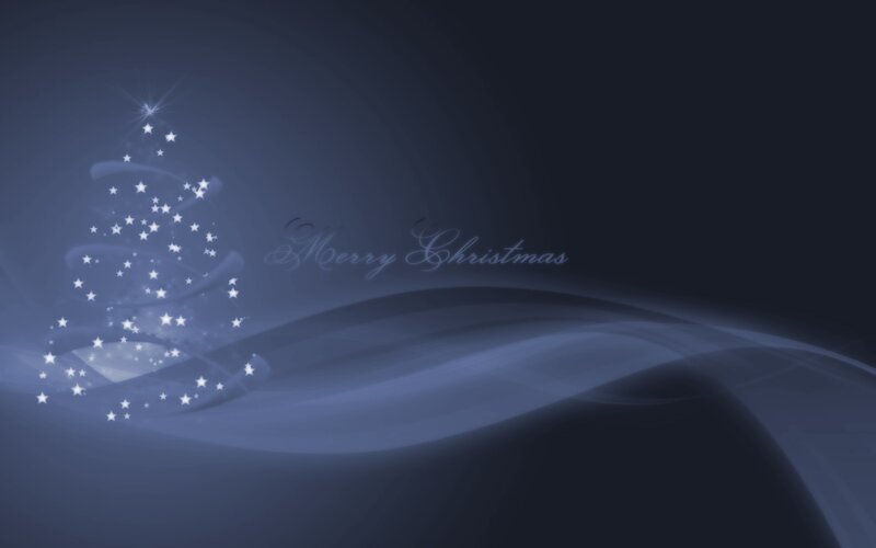 Glowing Star Christmas Tree — Blue, Serene