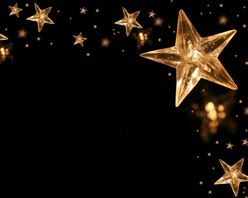 Glowing Star Decorations — Black