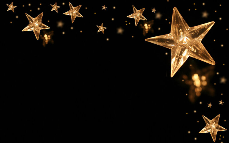 Glowing Star Decorations — Gold, Festive
