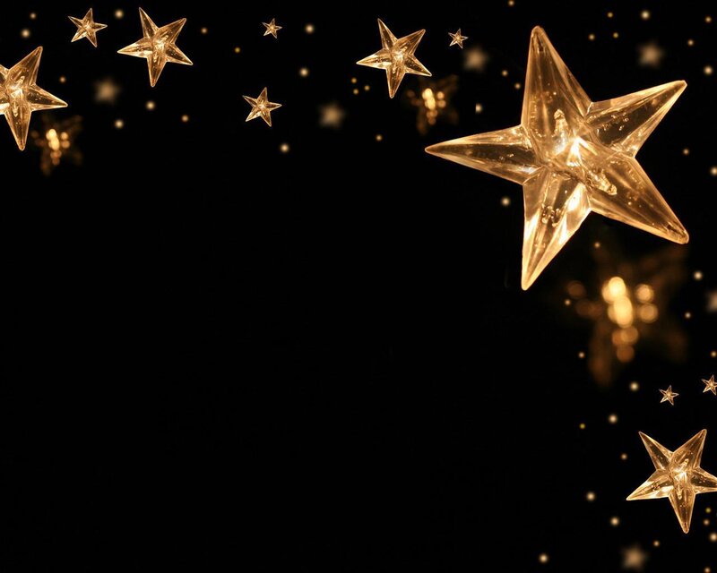 Glowing Star Decorations — Gold