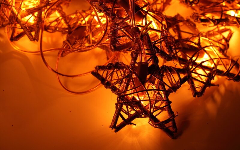 glowing star decorations