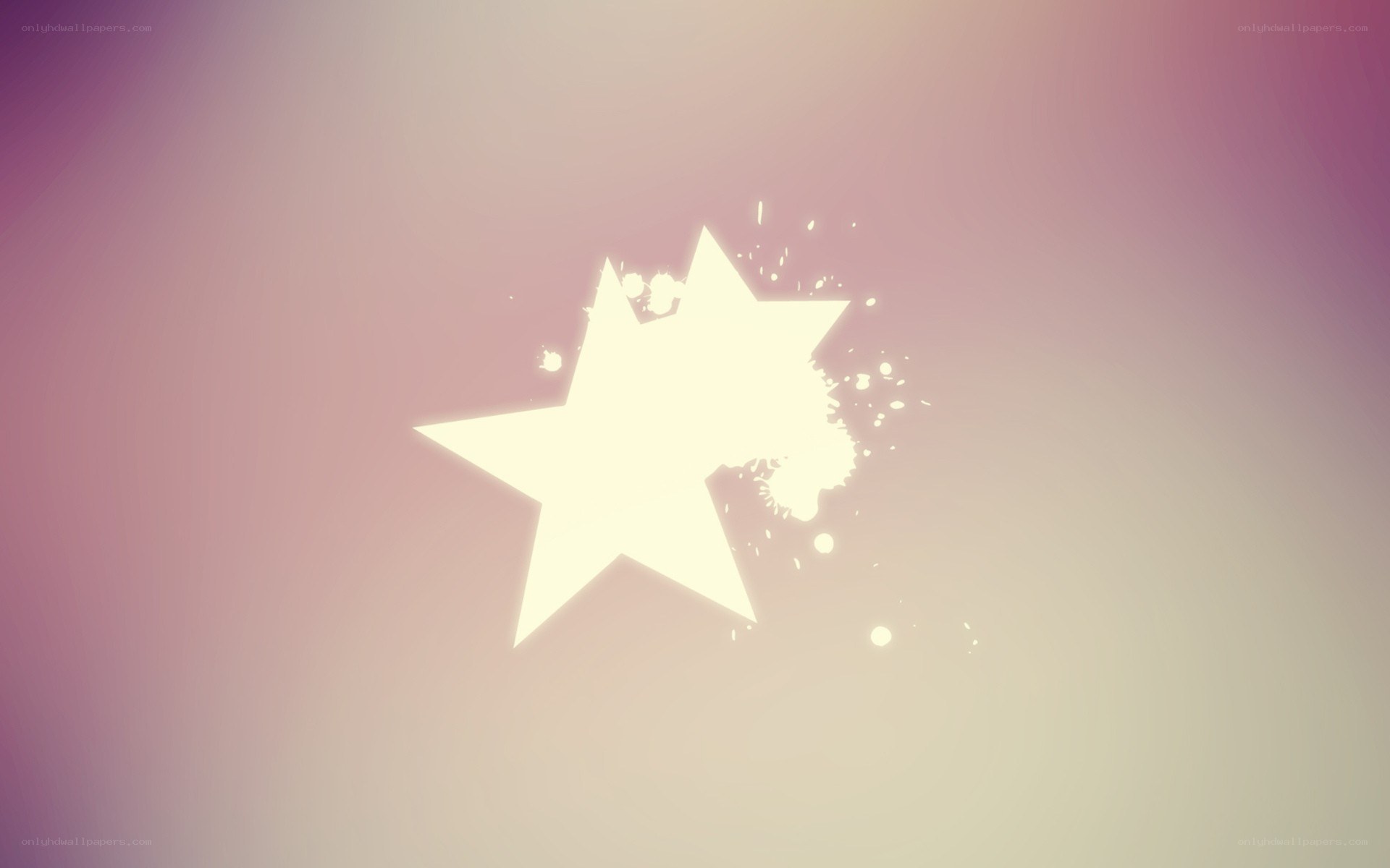 glowing star on pastel background