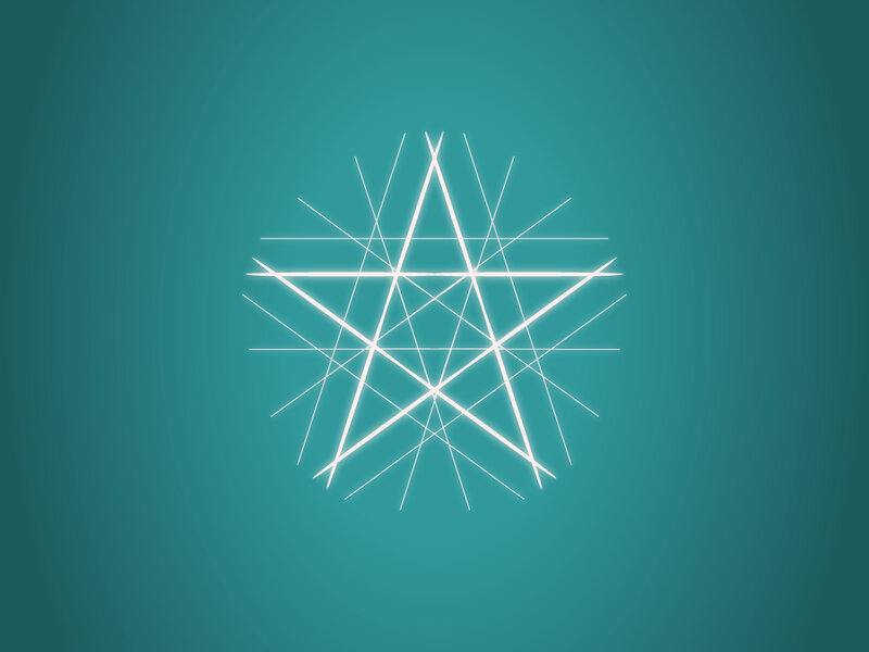 glowing star pattern