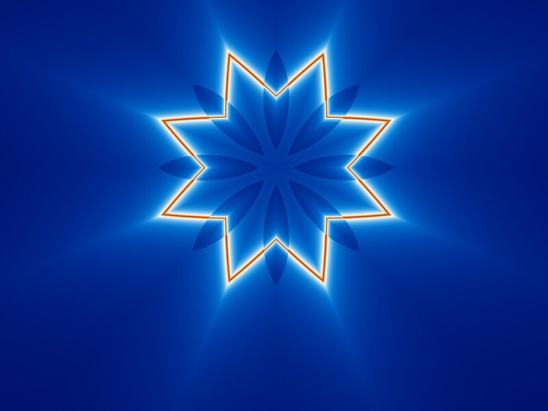 glowing star shape