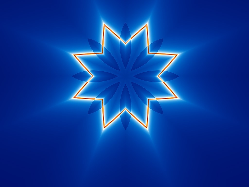 glowing star shape