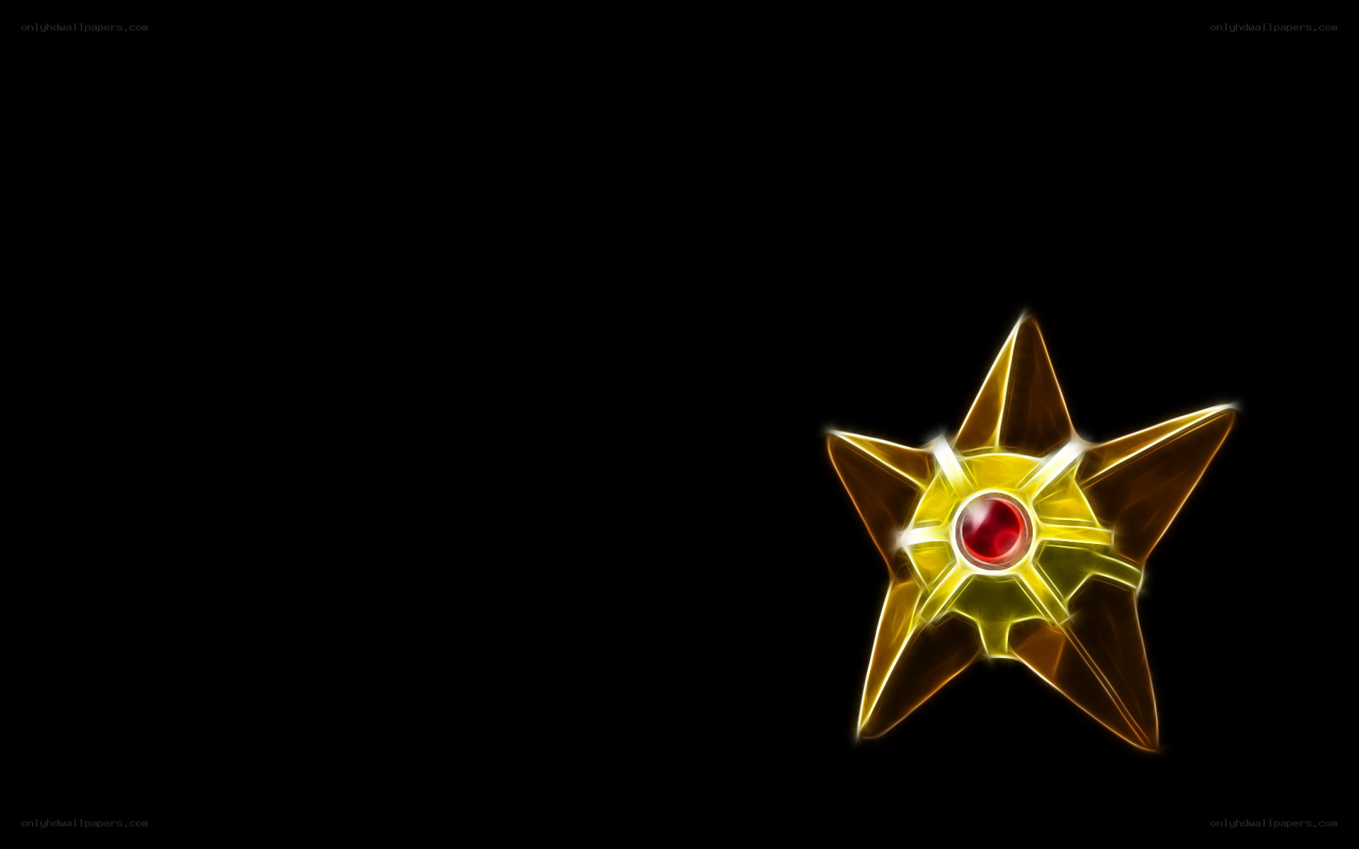glowing star with red gem
