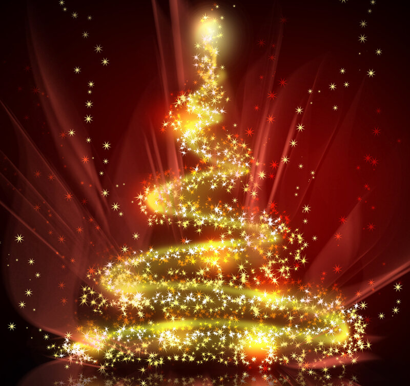 Glowing Starry Christmas Tree