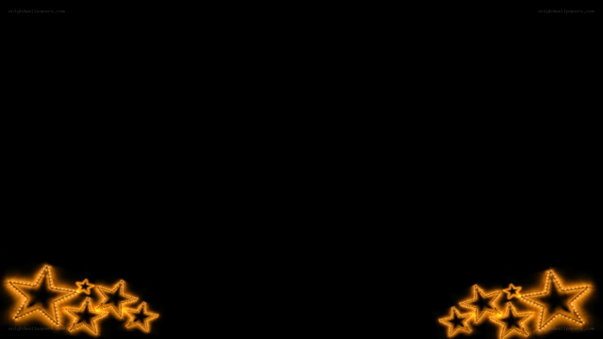 glowing stars on black background