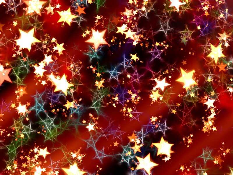 Glowing Stars on Dark Background