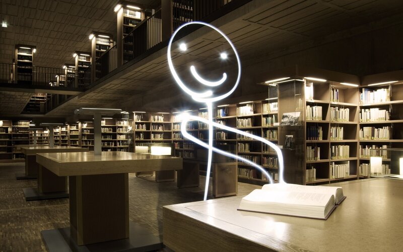 Glowing Stick Figure — Brown