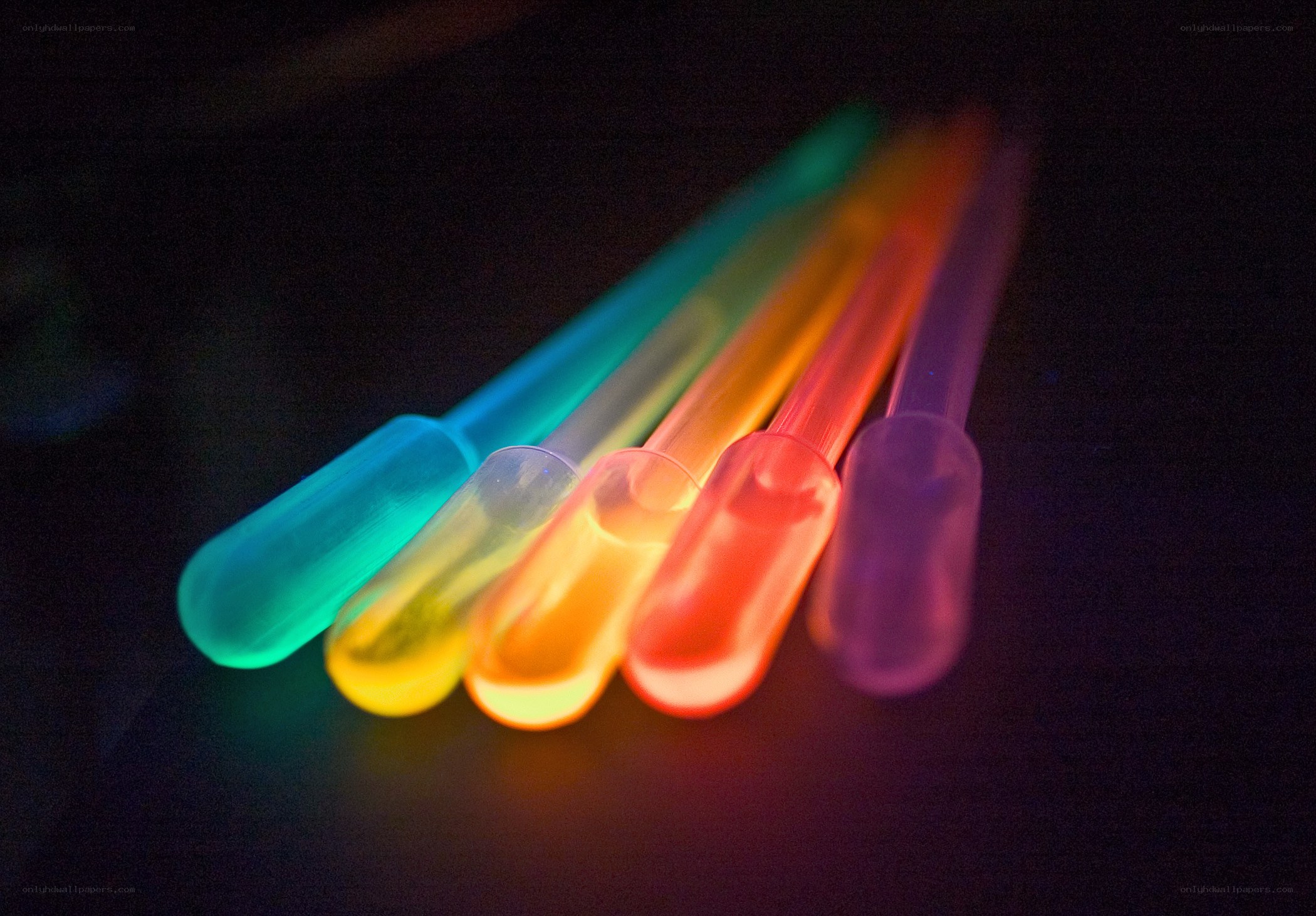 glowing sticks in dark