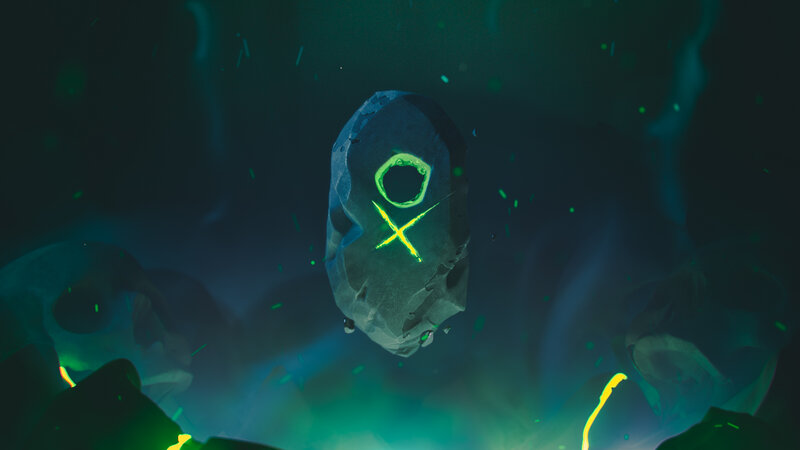 Glowing Stone with Symbols