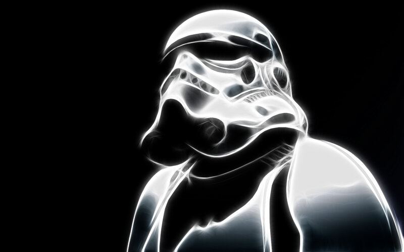 glowing stormtrooper silhouette