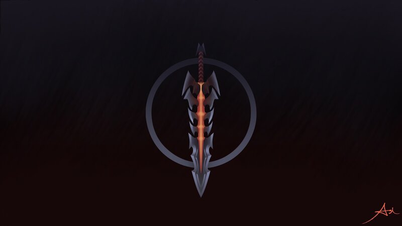 Glowing Sword in Circle