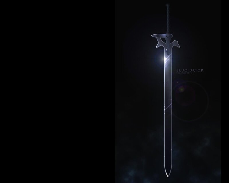 Glowing Sword on Black
