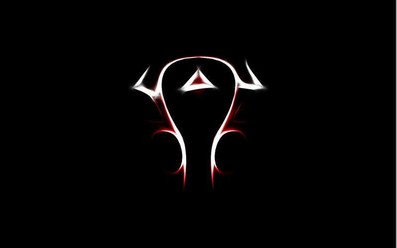 Glowing Symbol on Black — Dramatic