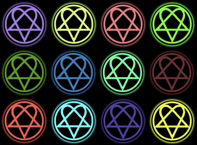 Glowing Symbols in Circles