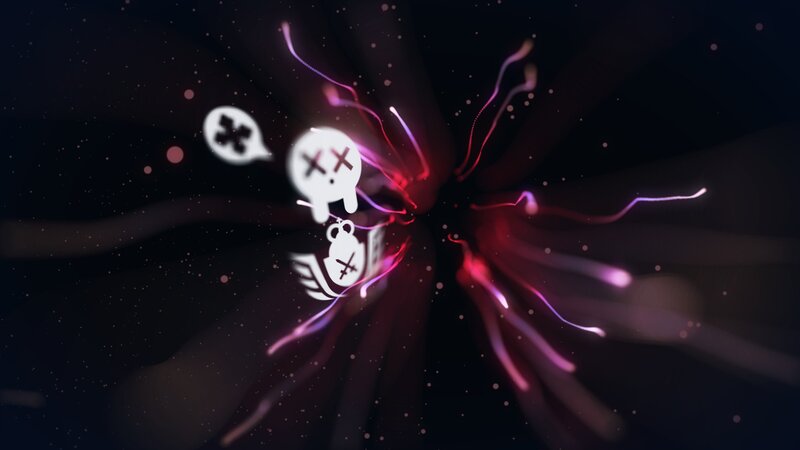 Glowing Symbols in Space