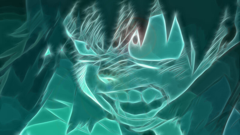 glowing teal abstract design