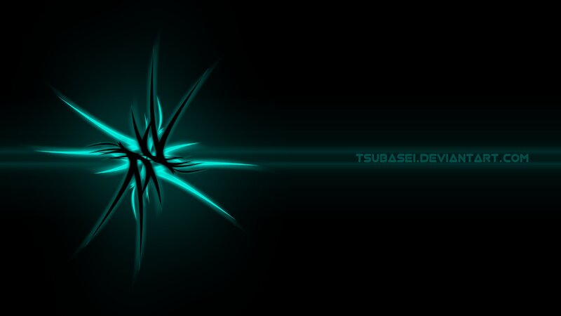 Glowing Teal Abstract Design — Dramatic