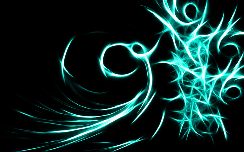 glowing teal abstract design