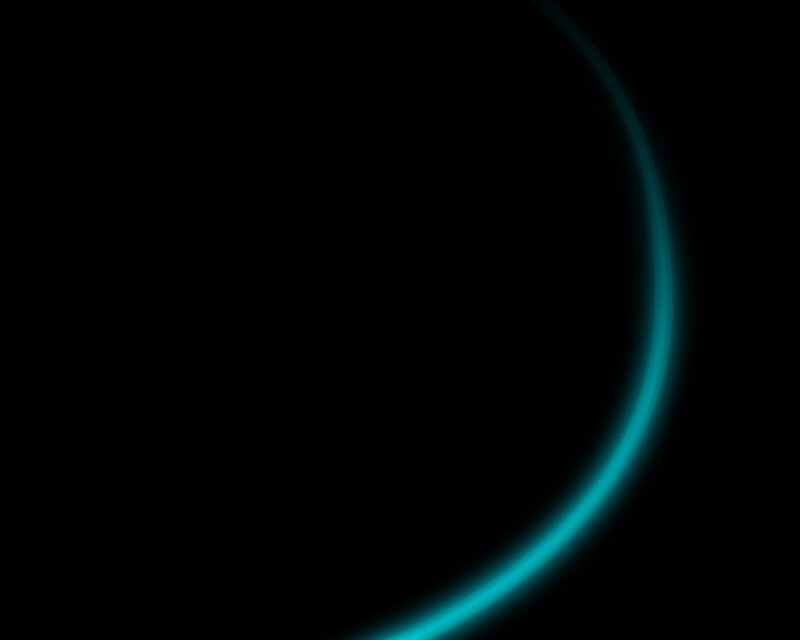 glowing teal arc on black