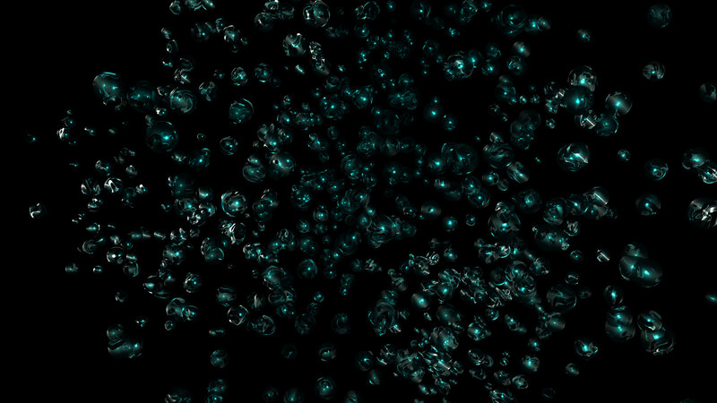 Glowing Teal Bubbles