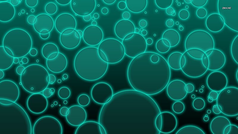 Glowing Teal Circles